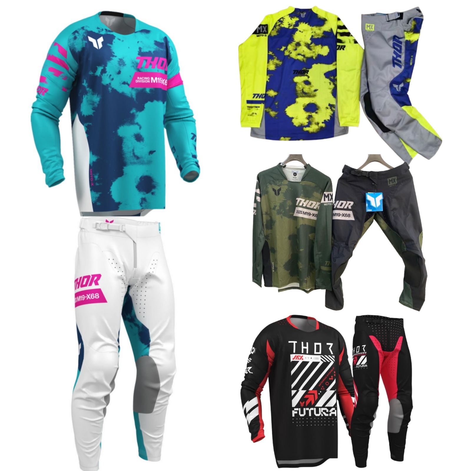 Motorcycle Gear Bundle - Motocross Gear Set Top Off Road