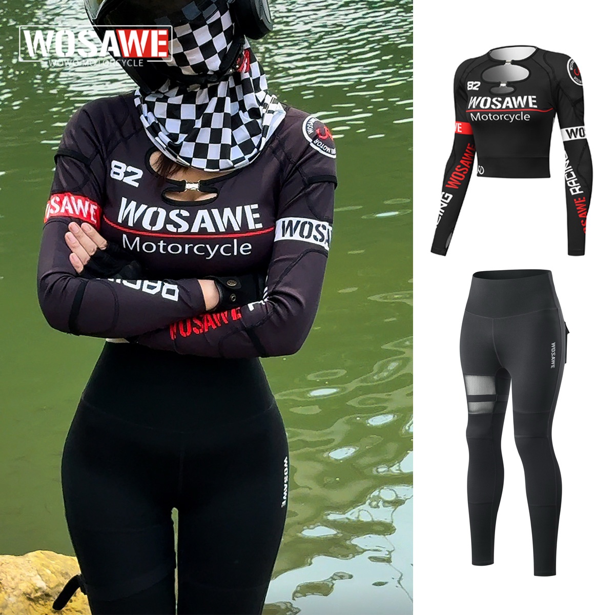 Motorcycle Gear For Summer - WOSAWE Summer Women Slim Motorcycle Jacket