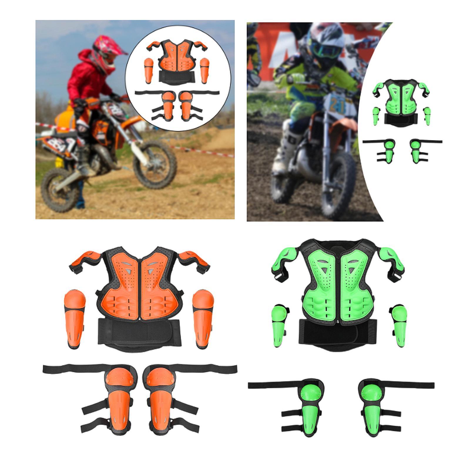 Chest Protector Armor - Kids Motorcycle Motocross Gear Set Armour